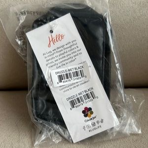 NWT Lug Drizzle Mini Zip Storage Pouch in Metallic Black 🖤